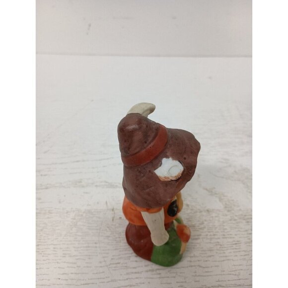 Vintage Ceramic Scarecrow Figurine Halloween Decor Hand Painted Collectible - Picture 15 of 16